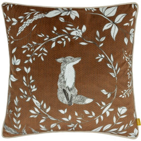 furn. Buckthorn Fox Velvet Feather Filled Cushion