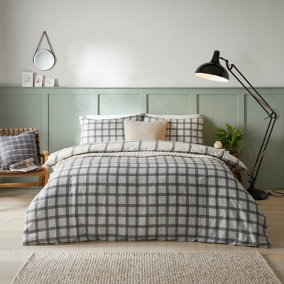 furn. Canberra Check Printed Duvet Set