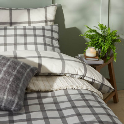 furn. Canberra Check Printed Duvet Set