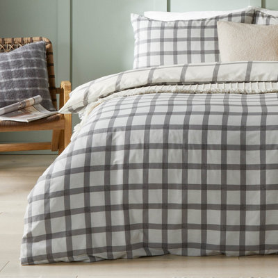 furn. Canberra Check Printed Duvet Set