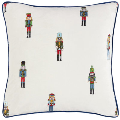 furn. Christmas Nutcracker Embroidered Polyester Filled Cushion