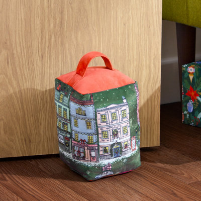 furn. Christmas Spirit Festive Velvet Doorstop | DIY at B&Q