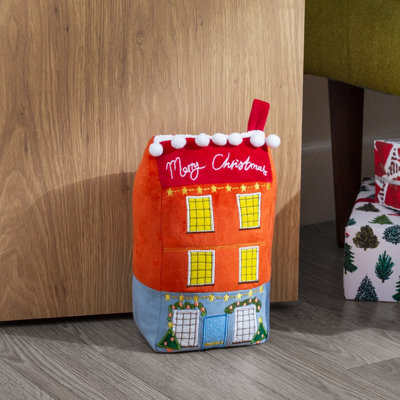 furn. Christmas Spirit House Festive Doorstop