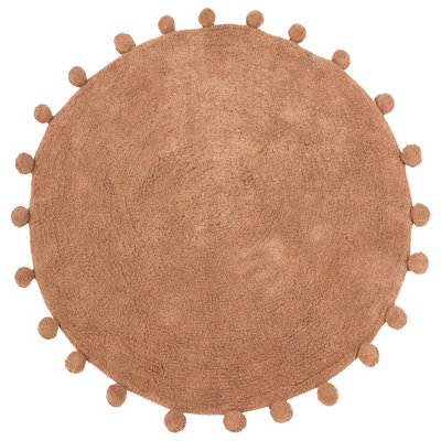 furn. Circle Pom Pom Woven Cotton Anti-Slip Bath Mat Price Comparisons | Compare The Build