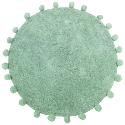 furn. Circle Pom Pom Woven Cotton Anti-Slip Bath Mat Price Comparisons | Compare The Build