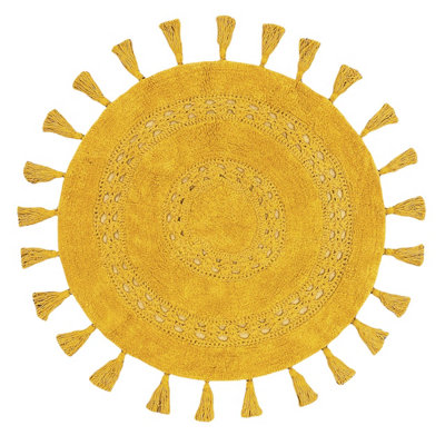 furn. Circle Tassel Mandala Woven Cotton Anti-Slip Bath Mat Price Comparisons | Compare The Build