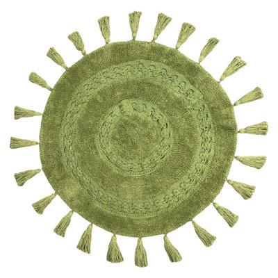 furn. Circle Tassel Mandala Woven Cotton Anti-Slip Bath Mat Price Comparisons | Compare The Build