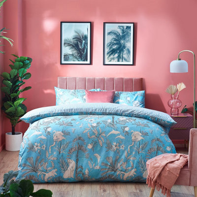 furn. Colony Palm Tropical Reversible Duvet Cover Set