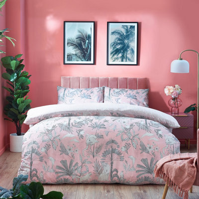 furn. Colony Palm Tropical Reversible Duvet Cover Set