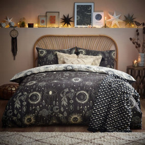 furn. Constellation King Duvet Cover Set. Cotton, Polyester, Multi
