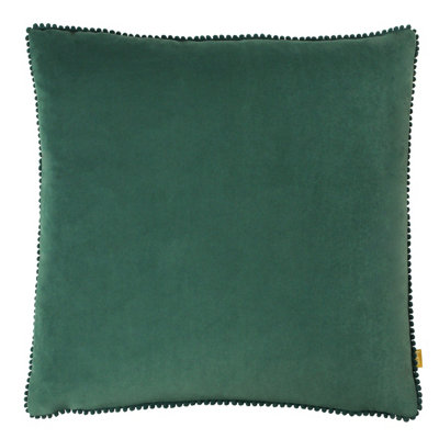 furn. Cosmo Square Pom-Pom Velvet Polyester Filled Cushion