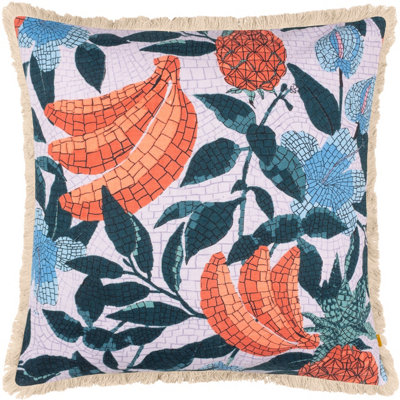 furn. Cypressa Floral Mosaic Feather Filled Cushion