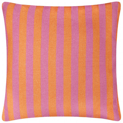 furn. Deck Stripe  Woven Orange/Pink Outdoor Polyester Filled Cushion