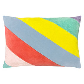 furn. Della Abstract Striped Feather Filled Cushion
