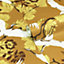 furn. Demoiselle Mustard Yellow Botanical Printed Wallpaper Sample