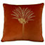 furn. Desert Palm Embroidered Velvet Polyester Filled Cushion