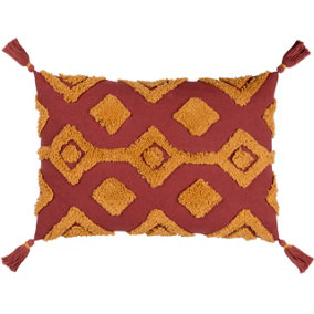furn. Dharma Tufted 100% Cotton Feather Filled Cushion