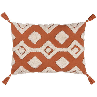 furn. Dharma Tufted 100% Cotton Feather Filled Cushion