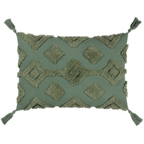 furn. Dharma Tufted 100% Cotton Polyester Filled Cushion