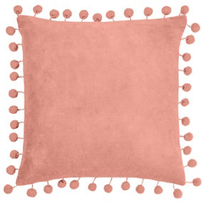 furn. Dora Rectangular Velvet Pom-Pom Cushion Cover