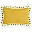 furn. Dora Velvet Pom-Pom Polyester Filled Cushion
