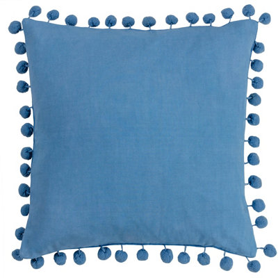 furn. Dora Velvet Pom-Pom Polyester Filled Cushion
