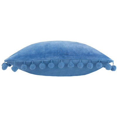 furn. Dora Velvet Pom-Pom Polyester Filled Cushion
