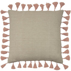 furn. Dune Tasselled 100% Cotton Feather Filled Cushion