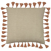 furn. Dune Tasselled 100% Cotton Feather Filled Cushion