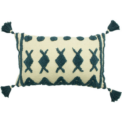 furn. Esme Tufted Cotton Feather Filled Cushion