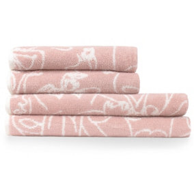 furn. Everybody 4 Piece Towel Bale, Cotton, Blush