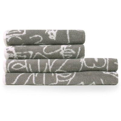 furn. Everybody 4 Piece Towel Bale, Cotton, Grey Price Comparisons | Compare The Build