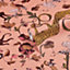 furn. Exotic Wildlings Blush Pink Tropical Printed Wallpaper Sample