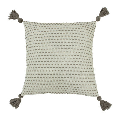 furn. Ezra Embroidered 100% Cotton Feather Filled Cushion