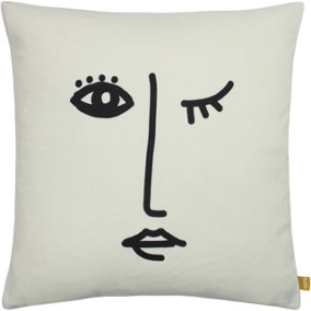 furn. Feature Face Abstract 100% Recycled Feather Filled Cushion