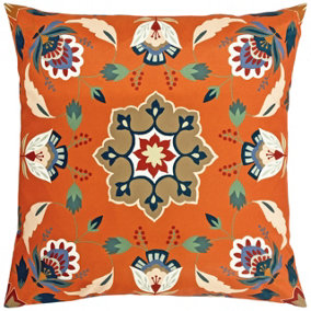 furn. Folk Flora Geometric UV & Water Resistant Outdoor Polyester Filled Cushion