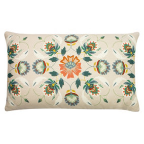 furn. Folk Floral Abstract Polyester Filled Cushion