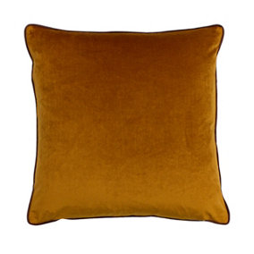furn. Gemini Velvet Double-Piped Feather Filled Cushion