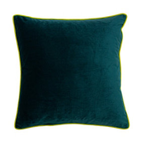 furn. Gemini Velvet Double-Piped Polyester Filled Cushion