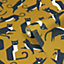 furn. Geo Cat Mustard Yellow Printed Wallpaper Sample