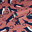 furn. Geo Cat Pink Printed Wallpaper Sample