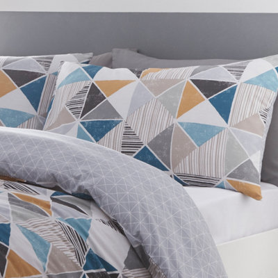 furn. Harlequin King Duvet Cover Set, Cotton, Polyester, Multi
