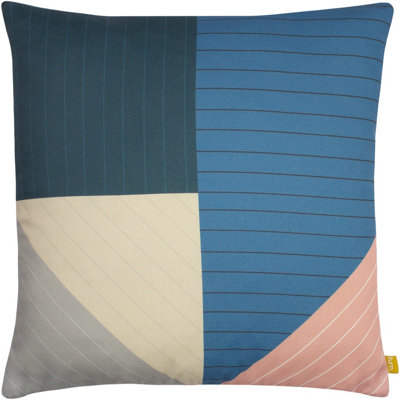 furn. Hesso Scandi Inspired Geometric Patterned Recycled Polyester Filled Cushion