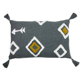 furn. Inka Tufted 100% Cotton Polyester Filled Cushion