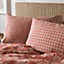 furn. Japandi King Duvet Cover Set, Cotton, Polyester, Red Clay