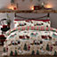furn. Jolly Santa Christmas Reversible Duvet Cover Set