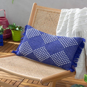 furn. Kadie Rectangular Geometric Polyester Filled Outdoor Cushion