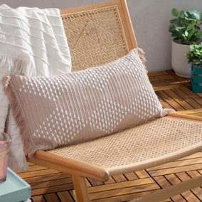 furn. Kadie Rectangular Geometric Polyester Filled Outdoor Cushion