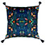 furn. Kaleidoscopic Velvet Tasselled Polyester Filled Cushion
