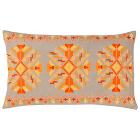 furn. Kalina Embroidered 100% Cotton Cushion Cover